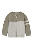 Baby-Strickjacke in feiner Qualität mit breit gerippten Abschlüssen.
