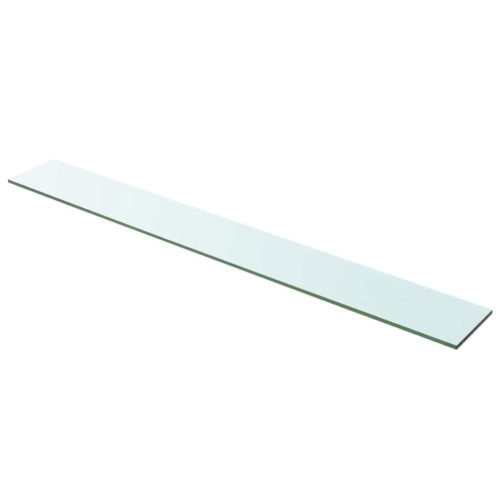 Ripiani in vetro temperato trasparente 2 pezzi pannello 100 x 12 cm per parete moderna espositore da bancone resistente carico 15 kg facile pulizia durevole uso domestico