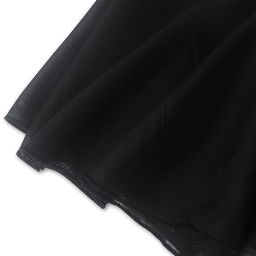 Image of EQSJIU Ballet Leotards for Girls with Removable Skirt Combo Tie Ruffle Sleeve Outfit