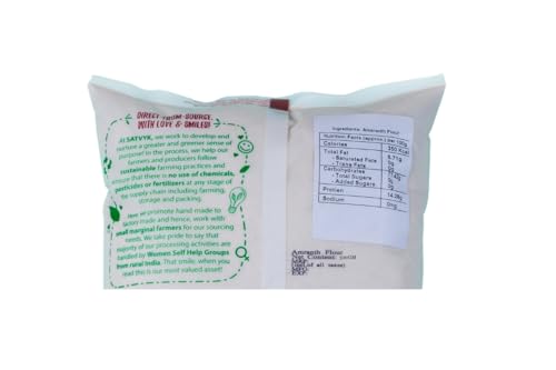 Image of S Siddhagiri's SATVYK THE HEALTH re STORE Amaranth Flour - (500gm) - Stoneground Rajgira Atta | Gluten-Free | Vrat - Upwas ka Rajgeera Atta | Fresh Amaranthus Flour