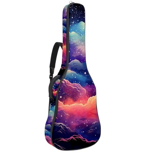 Housse de guitare acoustique 109 cm motif planète en tissu Oxford imperméable