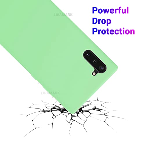 Image of LIRAMARK Liquid Silicone Soft Back Cover Case for Samsung Galaxy Note 10 (Green)