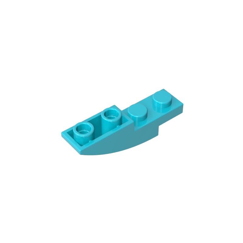 XYEIUGO 13547 Arched Brick Slope Curved 4x1 Inverted, Medium Azure, 50 PCS โ image 1