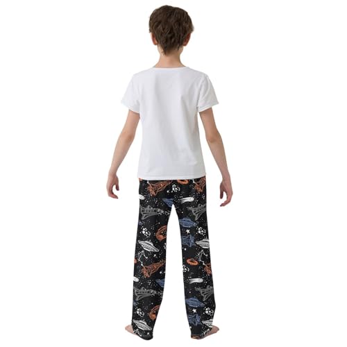 Hand Drawn Space Boys Pants for Kids Jogger Pants with Pockets S-XL3
