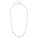 Produktbild Leonardo Jewels Milou Halskette, Kette aus Edelstahl mit Zirkonia Steinen, Plättchen, silber, 45-50 cm, Ankerkette, Damen Schmuck, 022487