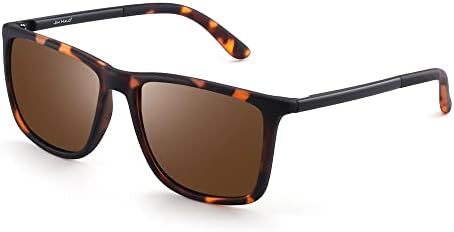 Jim Halo Polarised Sunglasses Retro Square UV400 Protection Classic Sun Glasses Men, Suitable for Sports, Driving, Cycling