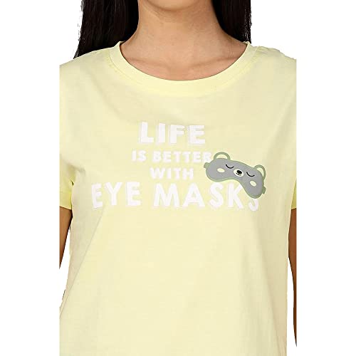 Image of INSENSE by Shoppers Stop Cotton Printed Regular Neck Womens White T-Shirt