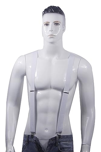 Image of Adjustable Elastic Suspenders for Men's and Women's with X Back Suspenders for Casual & Formal