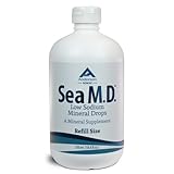 Anderson Sea M.D. New Refill Size Concentrated Trace Mineral Drops, Ionic Electrolyte Magnesium Supplement, Aids in Muscle Cramps, Liquid Magnesium, Easy to Take, 550mL, 275 Servings