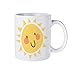 Produktbild Dkisee Keramiktasse, gelb, lächelnde Sonne, 425 ml, Kaffeetasse, Teetasse, ideales Geschenk für Sie, Geschenk für Ihn, Geschenk für Freunde, Geschenk für Kinder