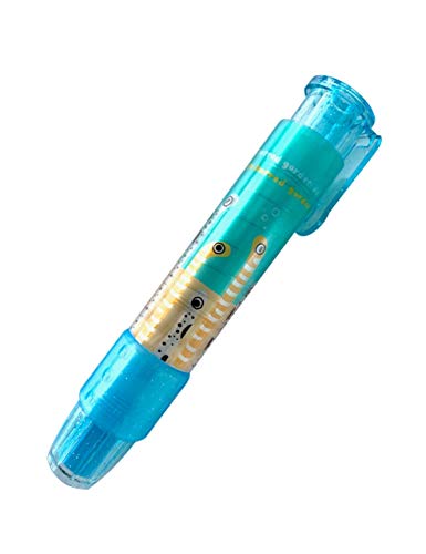 ペン感覚で使える ノック式消しゴム 消しゴム 【 チンアナゴ & ニシキアナゴ 柄 】文房具 かわいい ヤエックス 水族館 限定 (ブルー)