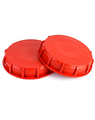 Qwork Ibc Can Cap With Gasket, 2 Packs Ibc Tote Caps 6-7/16" 275-330 Gallons Liquid Storage Plastic Cover For Chemical Medicine Food #TOP6
