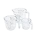 Vaso Medidor Plastico,Binblin 3pcs Vaso Medidor Medidas Fáciles De Leer Cocine Con Precisión Para Medidoras Jarra Medidora Transparente Para Cocina Laboratorio
