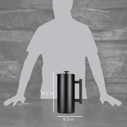 ESPRO P6 32 Ounces French Press Coffee Maker, Double Walled Stainless Steel Insulated, Matte Black