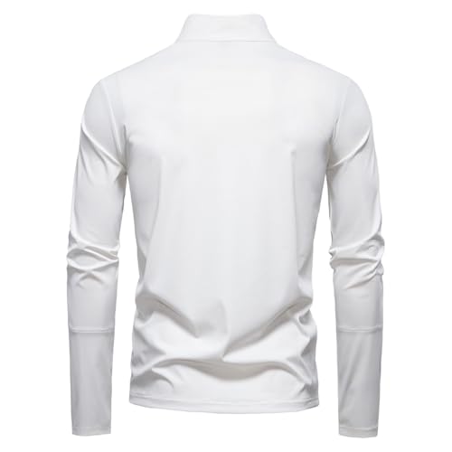 Rash Guard Shirts for Men's Turtleneck Long Sleeve Tops UPF 50+ 1/4 Zip Up Wicking Lightweight Sun Protection Shirt2