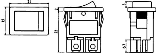 AERZETIX: Interruttore pulsante a bilanciere DPST