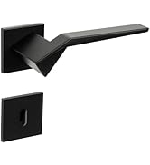 Gedotec Drückergarnitur Schwarz matt [BB - Buntbart] 1x Tür Beschläge Eckige-Rosette I Türgriffe ...