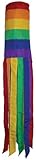 In the Breeze 4111 — Rainbow Column 60-inch Windsock — Colorful, Large Windsock for Patios, Gardens, Pride