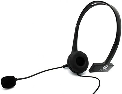 Doro PhoneEasy 626 Compatible Wired Headset Mono Hands-Free Headphone 3.5mm Earphone Earpiece w Boom Mic Single Earbud [Black]