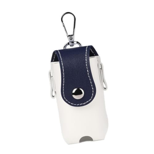 Menolana Golf Ball Waist Bag for 2 Golf Balls Convenient for Women/Men Compact Waterproof Attraction Closure Premium Gift Storage Case, White and Blue