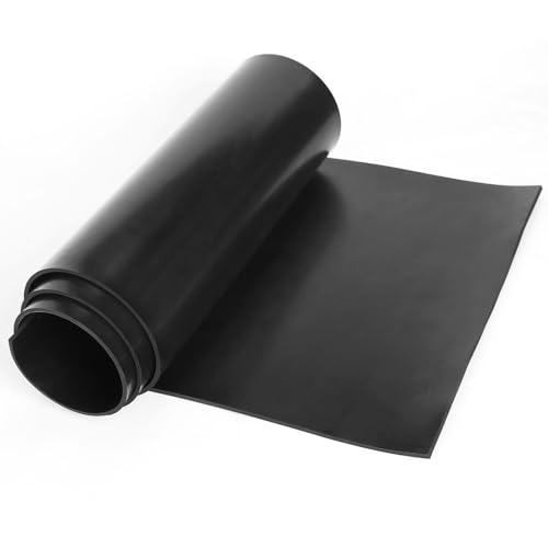 Image of WochiTV Solid Rubber Strips Rolls, 18 inch Wide x 1 /8 inch Thick x 36 inch Long Neoprene Rubber Sheets Perfect for DIY Gasket Material, Sealing, Liner, Shield, Padding, Mat