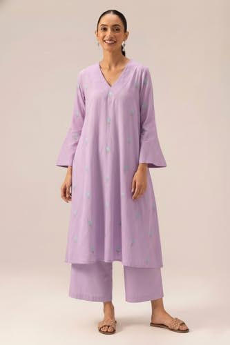 Image of ANNI DESIGNER Viscose Blend Kurta for Women | Kurti Set Woman | Kurta with Palazzo | A Line Printed Co Ord Outfit | Cord Ethnic Suit | Indian Office Party Traditional Clothing Fashion Premium Look
