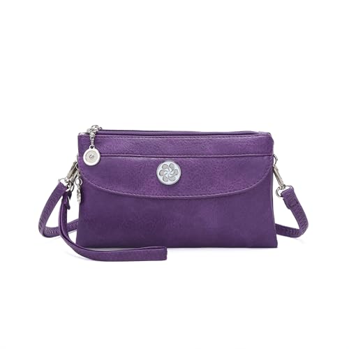 Image of Angel Kiss Crossbody Bags Small Purses for Women Vegan Leather Cell Phone Wallet Purse with Wristlet Strap