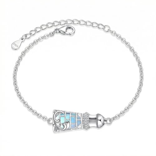 Bracelet phare femme argent 925 pierre de lune bijoux tendance