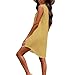 Womens Sleeveless Swimsuit Coverup Cotton V Neck Bathing Suit Cover Ups Fashion Swimwear Bikini Beach Cover-Up Dress(Yellow,Large)