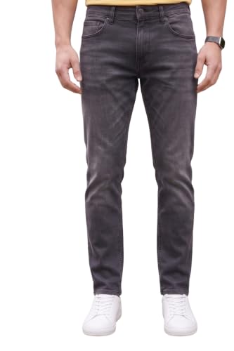 Image of Louis Philippe Men's Smart Fit Stretch Fabric for Comfort Premium Wash Aesthetic Authentic Twill and Durable Jeans