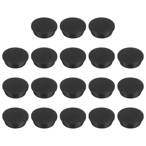 Image of MECCANIXITY 18pcs T-Shaped Silicone Plugs 42.3mm 1-21 /32 Inch Dia Snap in Plug Hole Seal Cover Round Rubber Stopper for 41-42.3mm Holes Kitchen Rubber Bulkheads Waterproof Sealing, Black