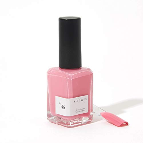 Sundays Non-Toxic Nail Polish, Glossy Shine Finish. No.46: Muted Pink, Long Lasting, Vegan & Cruelty-Free, 1.7 oz