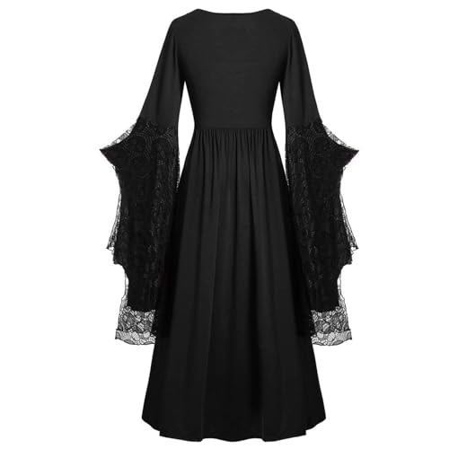 Witch Dress for Women Renaissance Medieval Lace Up Halloween Costumes - image 3