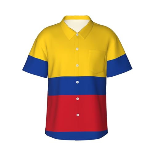 Chemise Colombie homme à manches courtes et boutons pour l'été