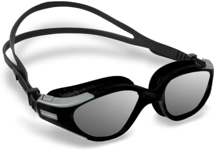 CHAESOW Swim Goggles - UV Polarized Swimming Goggles for Men Women Adults, Wide View and Adjustable, Anti-fog and No Leaking