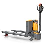 Tory Carrier Electric Pallet Jack Truck 3300lbs Capacity Lithium Electric Pallet Trucks 48' x27' Forks Li-ion Battery Lift for Narrow Spaces, Easy Battery Replacement-Yellow