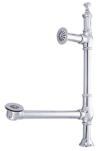 Super Sale 🛒 Kingston Brass CC3091 Edwardian British Lever Style Tub Drain, Polished Chrome