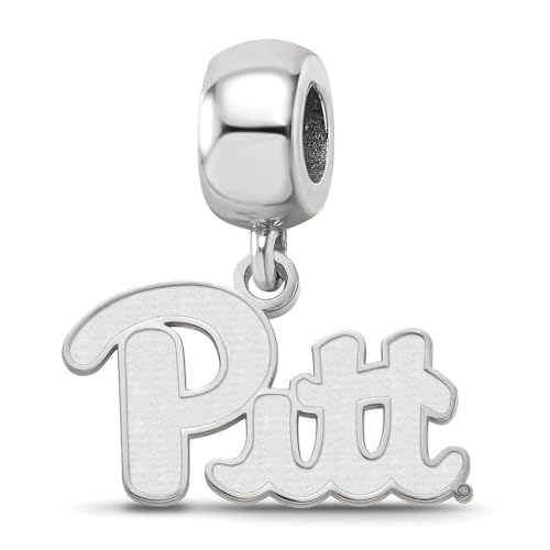 LogoArt Sterling Silver University of Pittsburgh 'Pitt' Dangle Bead Charm