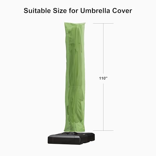 Image of PURPLE LEAF Outdoor Cantilever Umbrella Cover Easy Setup L Size Apple Green