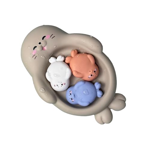Baby Water Play Animales - Juguetes de baño de goma flotantes, juguetes de ducha educativos | Coloridos piscinas y juguetes de playa, estimulantes de juguetes para el baño sensorial, juguetes divertid