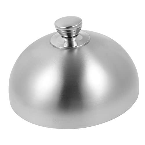 FUNNETOYU Cubierta De Acero Inoxidable Para Alimentos De Antisalpicaduras De Para Parrillas y Teppanyaki Diseño Práctico Asa Resistente y Fácil De Limpiar