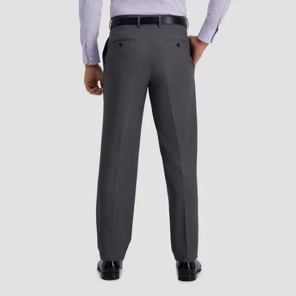 Haggar H26 Men's Premium Stretch Classic Fit Dress Pants - (Charcoal Heather, 44x30)2