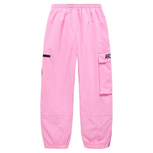 Pantalones de esquí para hombre y mujer, pantalones de snowboard, pantalones de snowboard, pantalones de esquí térmicos, cálidos, resistentes al viento, pantalones de senderismo, softshell, O rosa., S - imagen 6