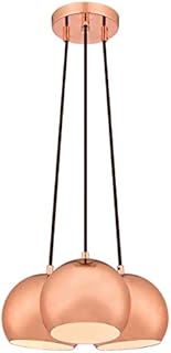 61020 Three-Light Indoor Cluster Pendant, High Gloss Copper Finish