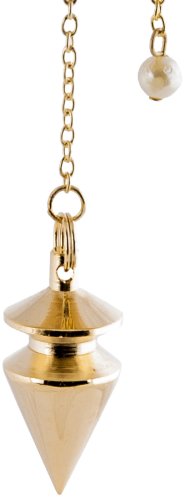 Berk PE-1361 - Péndulo de latón (Chapado en Oro, con Cadena, para radiestesia) Cover