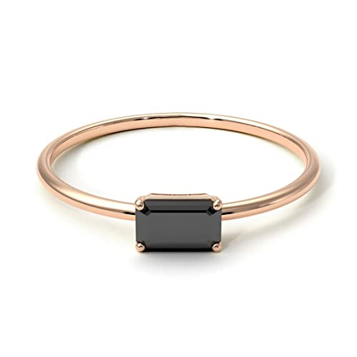 Porter quotidien confortable avec cet anneau minimaliste chic en or rose 18K