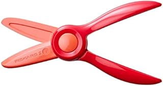 Fiskars 1064065 Children's Scissors for Ages 2 Years and Above Learn to Cut, Length: 13 cm, Plastic Blades and Handles, Red, Starter