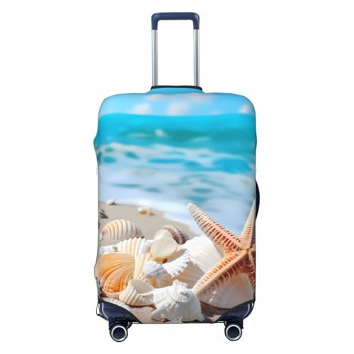 Seashell Starfish Luggage covers for Suitcase Summer Beach Travel Luggage Cover Suitcase Protector Washable Suitcase Cover Anti Scratch Dirt Covers Fit 29-32 inch
