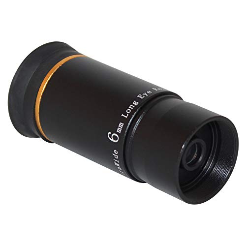 66-Degree Ultra Wide Angle Eyepiece for Telescope (6mm) Telescope Eyepiece Fully Green Coated 1.25 inches Telescope Accessories Set