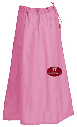 Indian Trendy Sari Petticoat Cotton Stitched Adjustable Waist Saree Underskirt Lining Skirt